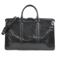 Saint Laurent Black Patent Leather Boston Bag Handbag (Pre-Owned)
