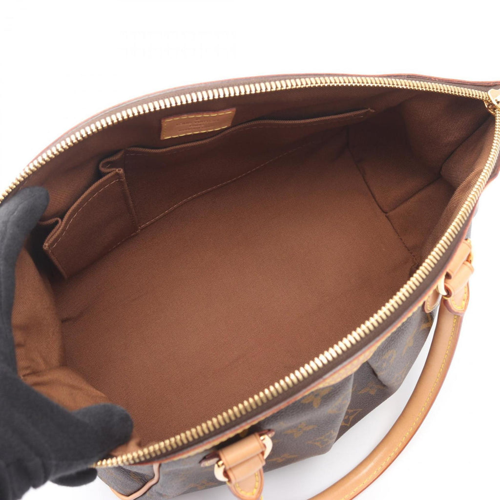 Louis Vuitton Brown Coated Canvas Leather Handbag