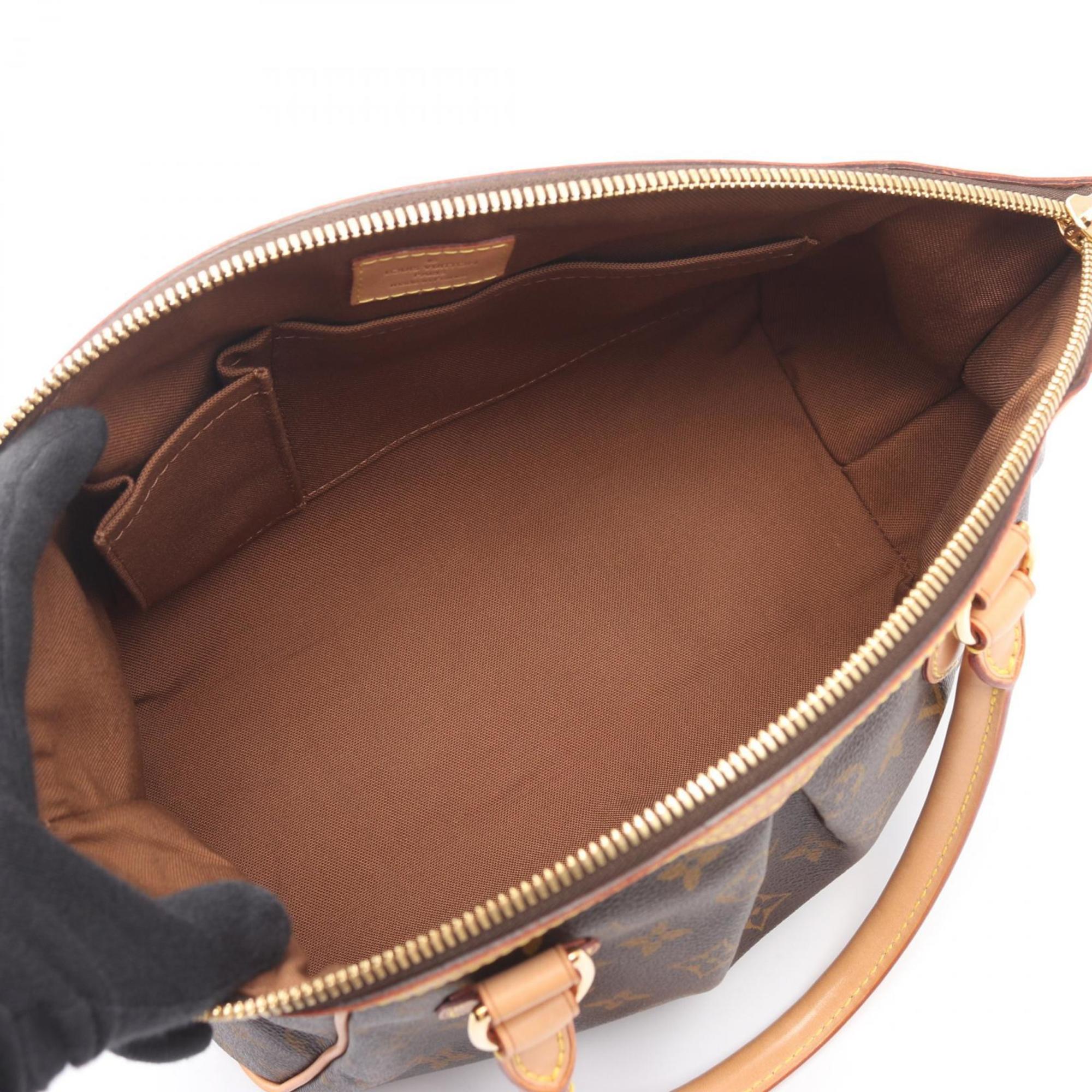 Louis Vuitton Brown Coated Canvas Leather Handbag