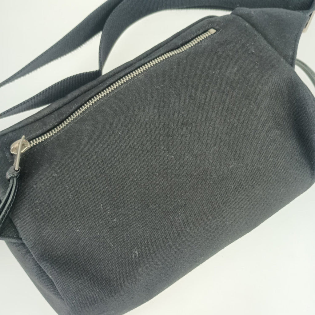 Yves Saint Laurent Black Canvas Leather Fanny Pack (Pre-Owned)