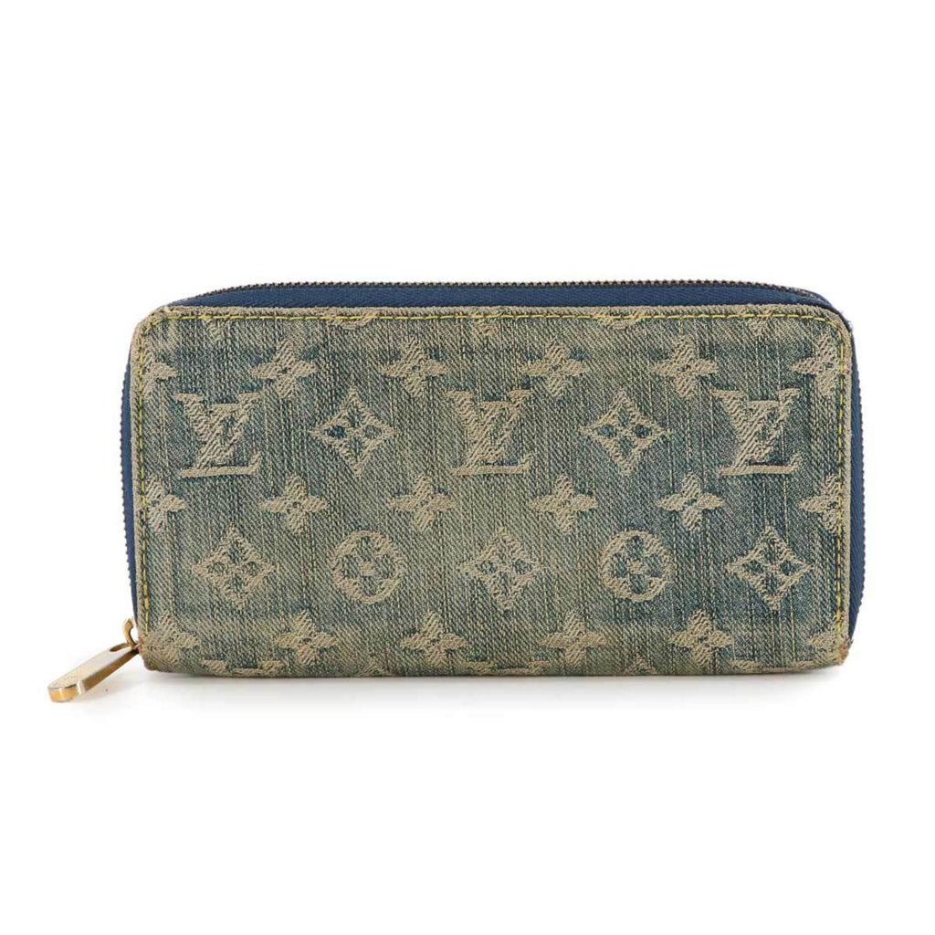 Louis Vuitton Blue Monogram Denim Long Wallet