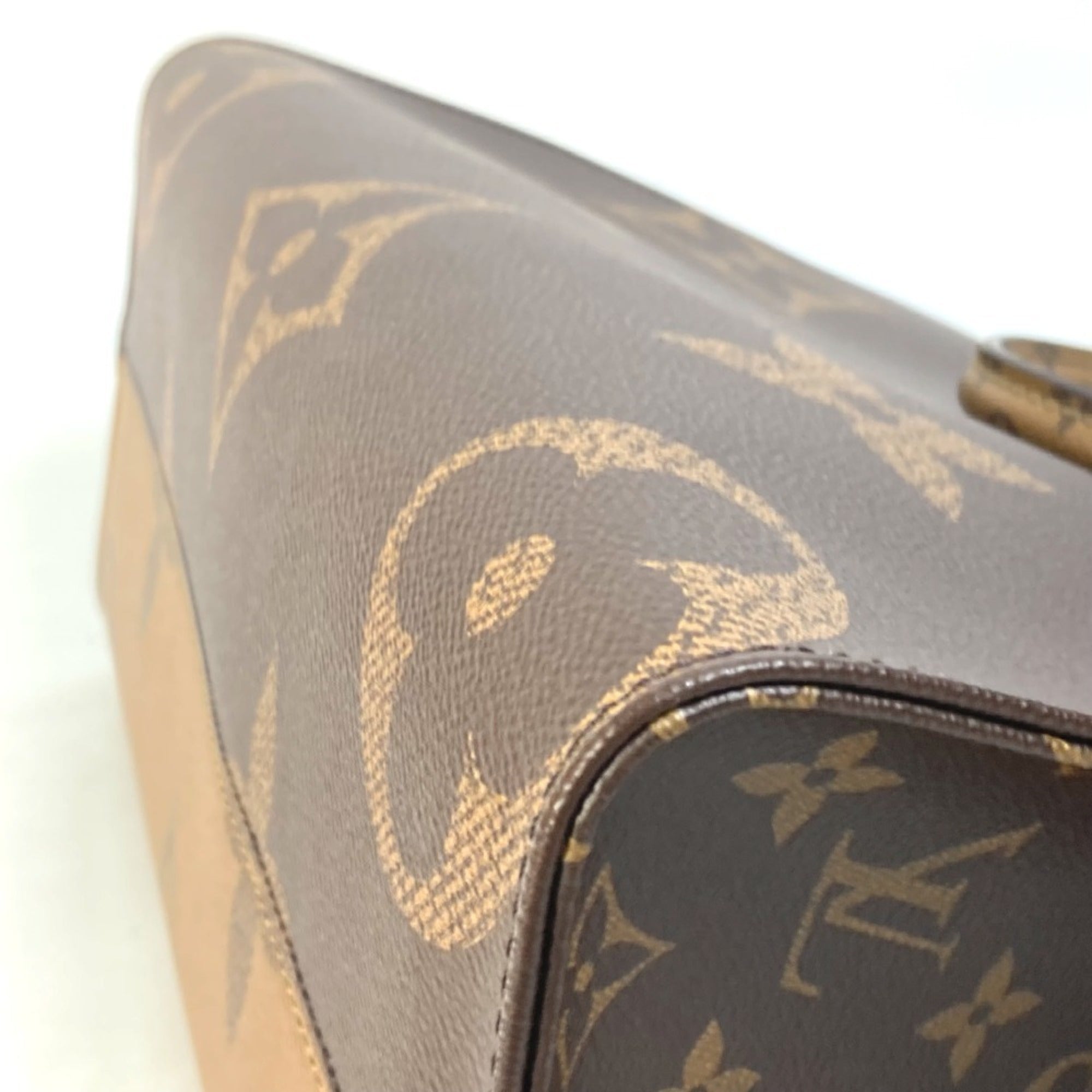 Louis Vuitton Beige Brown Monogram Shoulder Bag Tote Bag