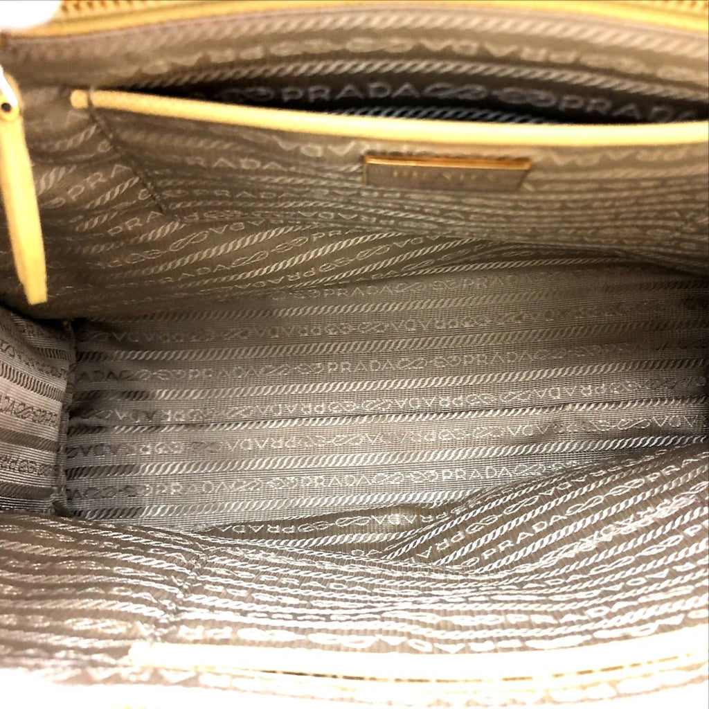 Prada Yellow Leather Handbag