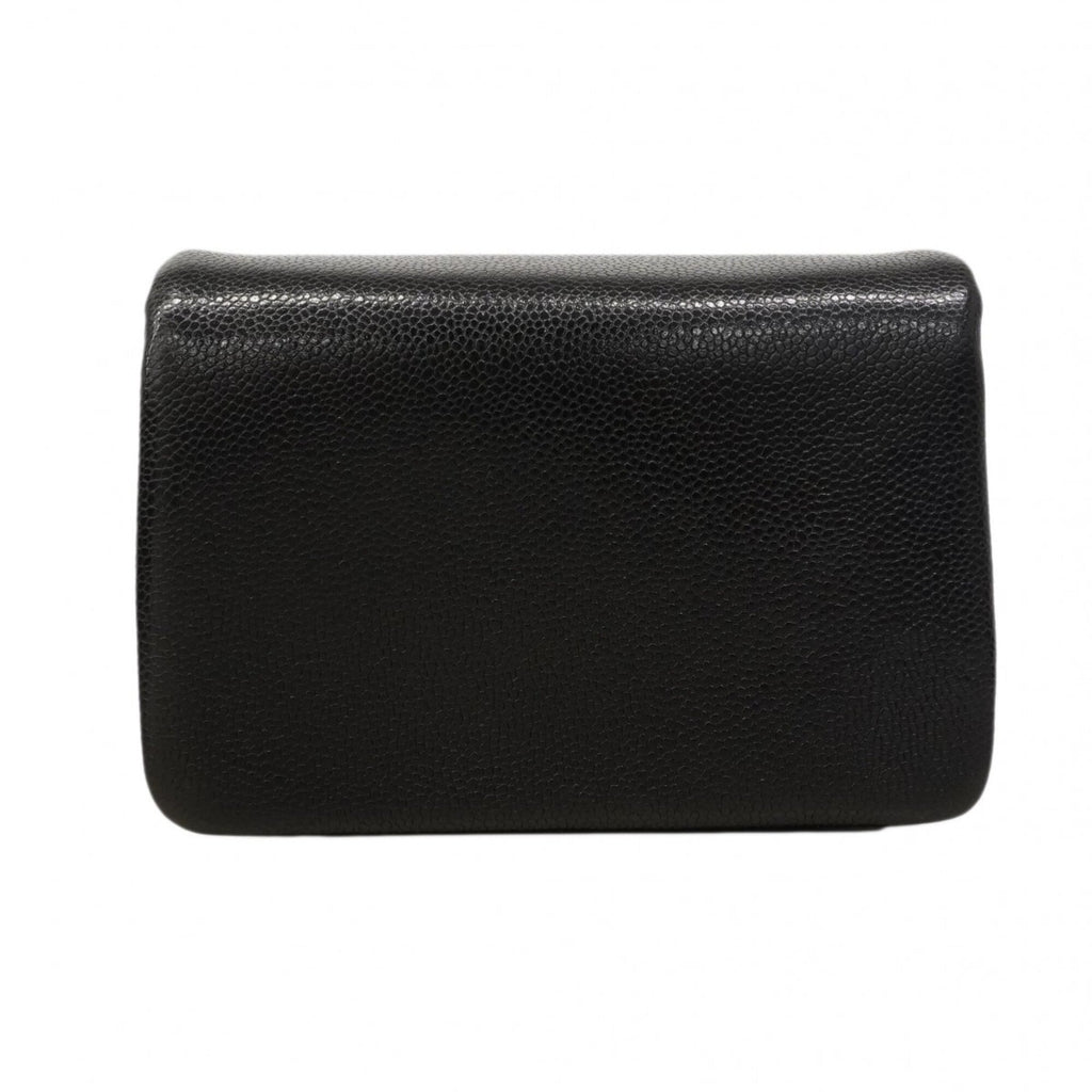 Chanel Black Grained Calfskin Shoulder Bag