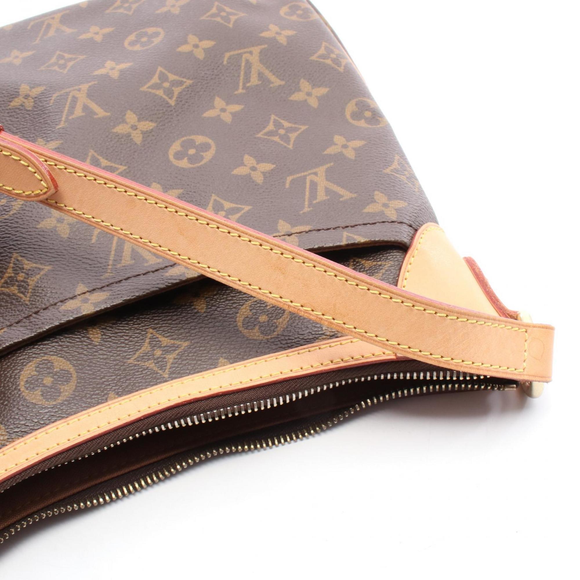 Louis Vuitton Brown Coated Canvas Leather Shoulder Bag