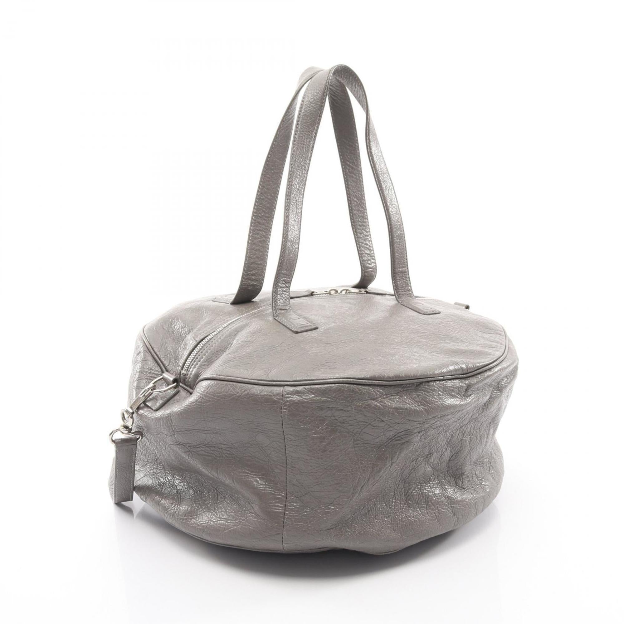 Balenciaga Gray Leather Boston Bag Hand