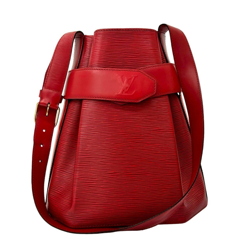 Louis Vuitton Red Color Epi Leather Shoulder Bag Tote Bag