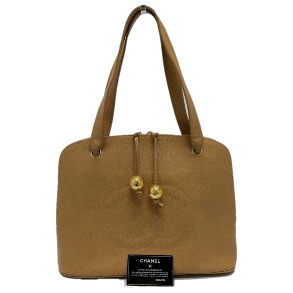 Chanel Beige Leather Tote Bag