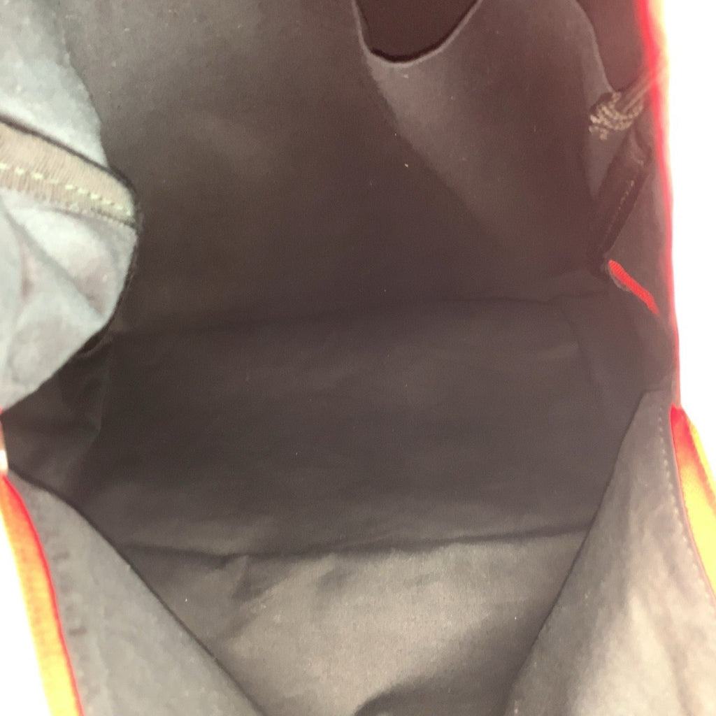 Balenciaga Black Red Color Canvas Backpack