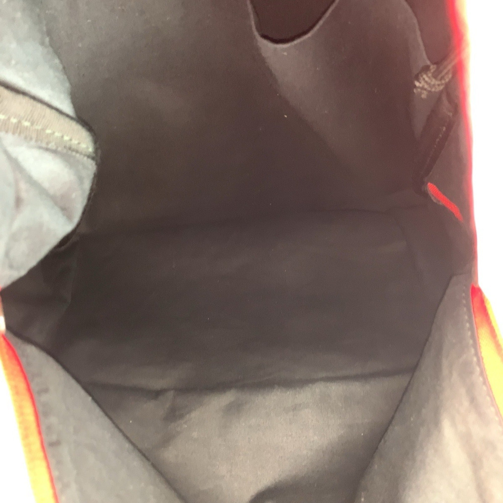 Balenciaga Black Red Color Canvas Backpack