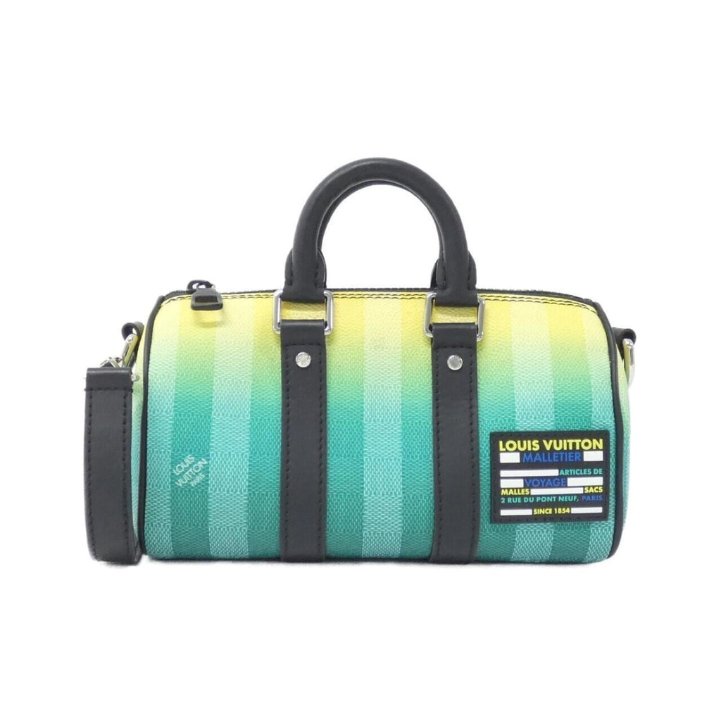 Louis Vuitton Vert Coated Canvas Boston Bag