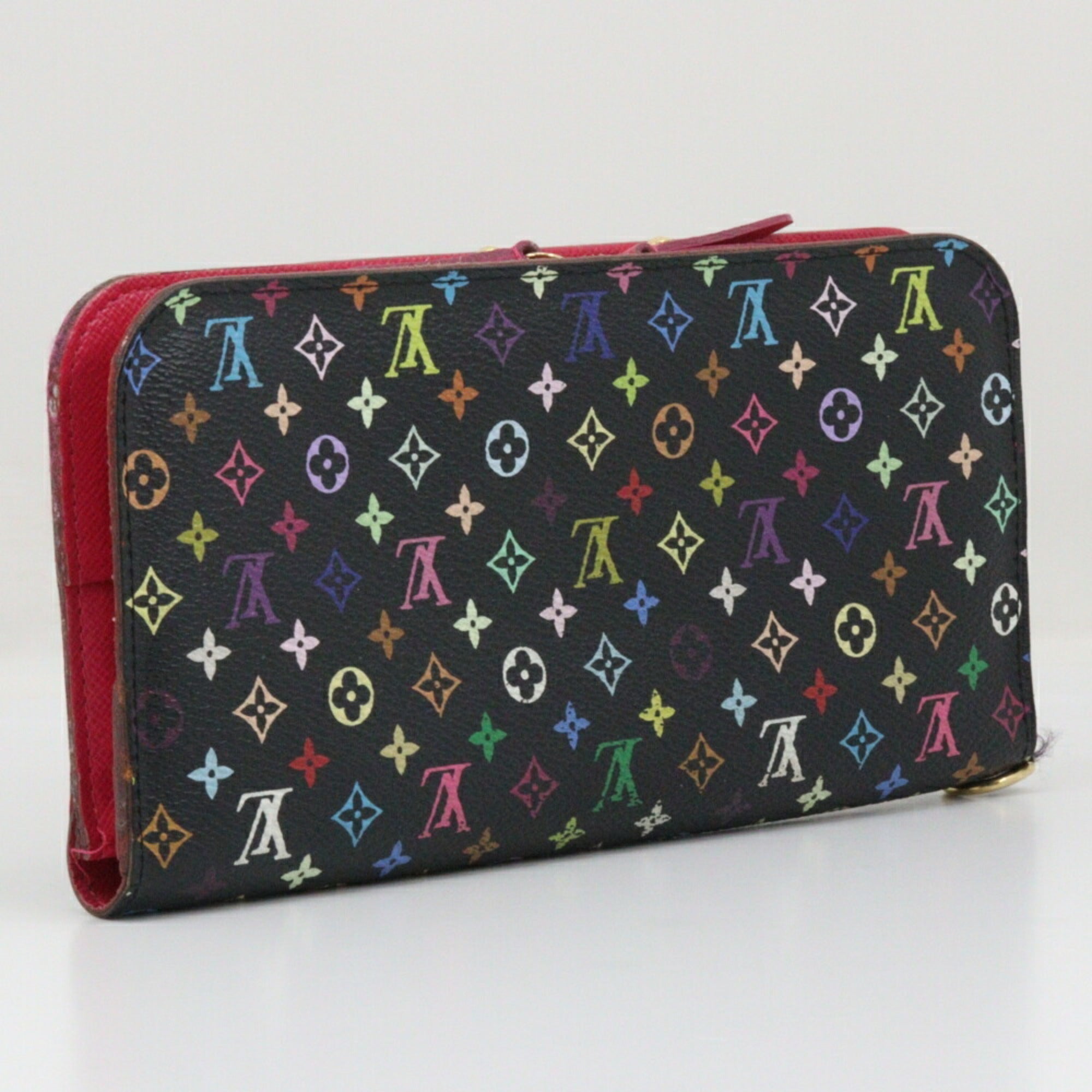 Louis Vuitton Monogram Multicolore Black Grenade Multi-Color Pink Monogram Multicolore Long Wallet