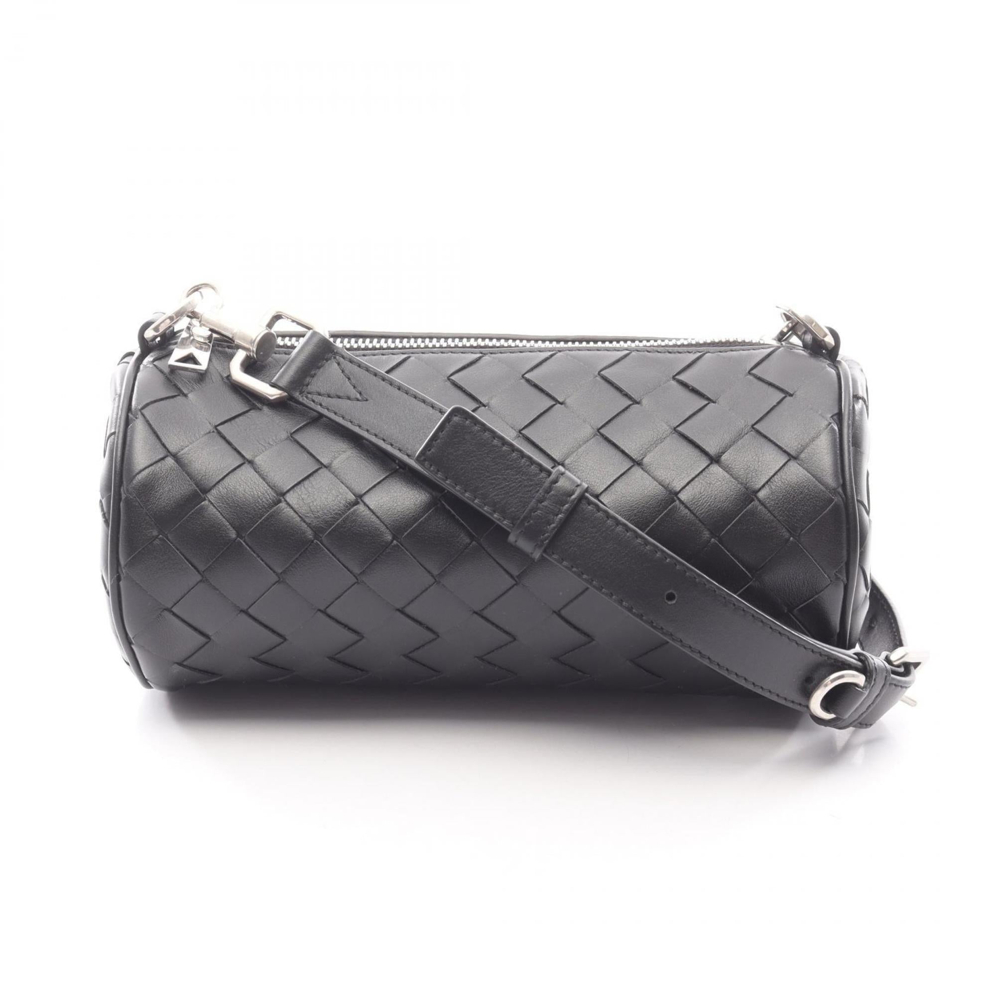 Bottega Veneta Black Intrecciato Shoulder Bag