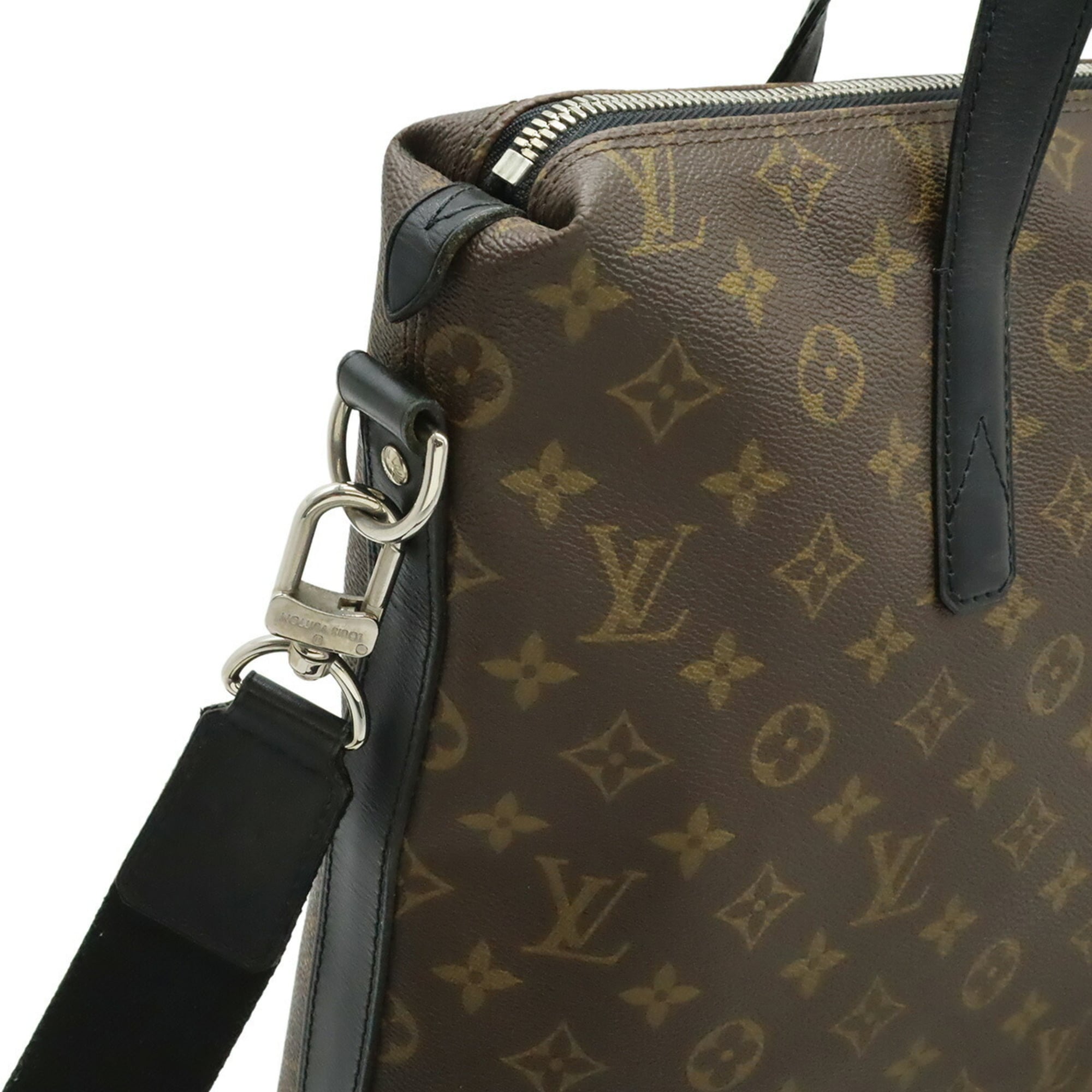 Louis Vuitton Black Brown Monogram Monogram Shoulder Bag Tote Bag