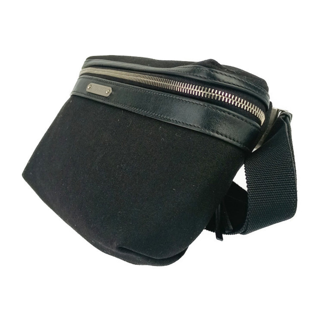 Yves Saint Laurent Black Canvas Leather Fanny Pack (Pre-Owned)