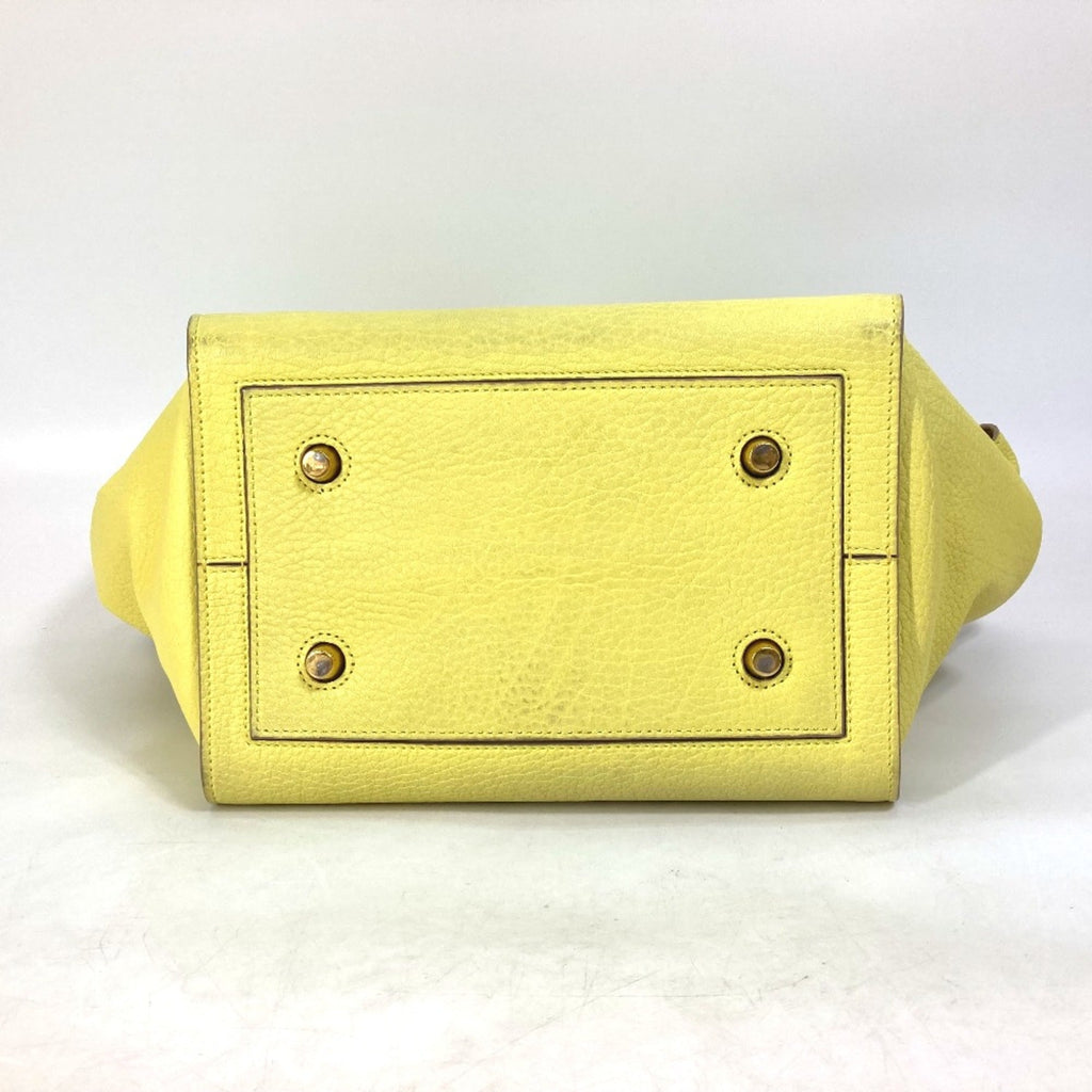 Celine Yellow Leather Handbag