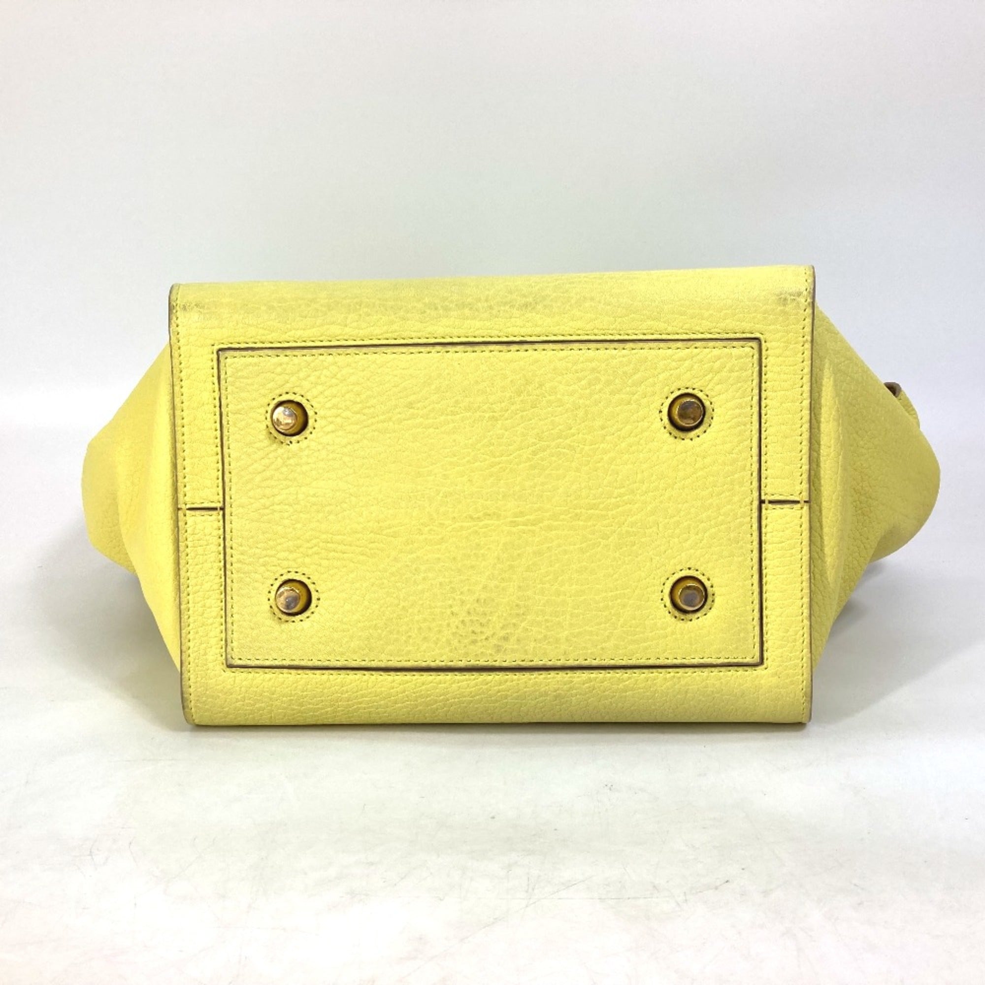Celine Yellow Leather Handbag