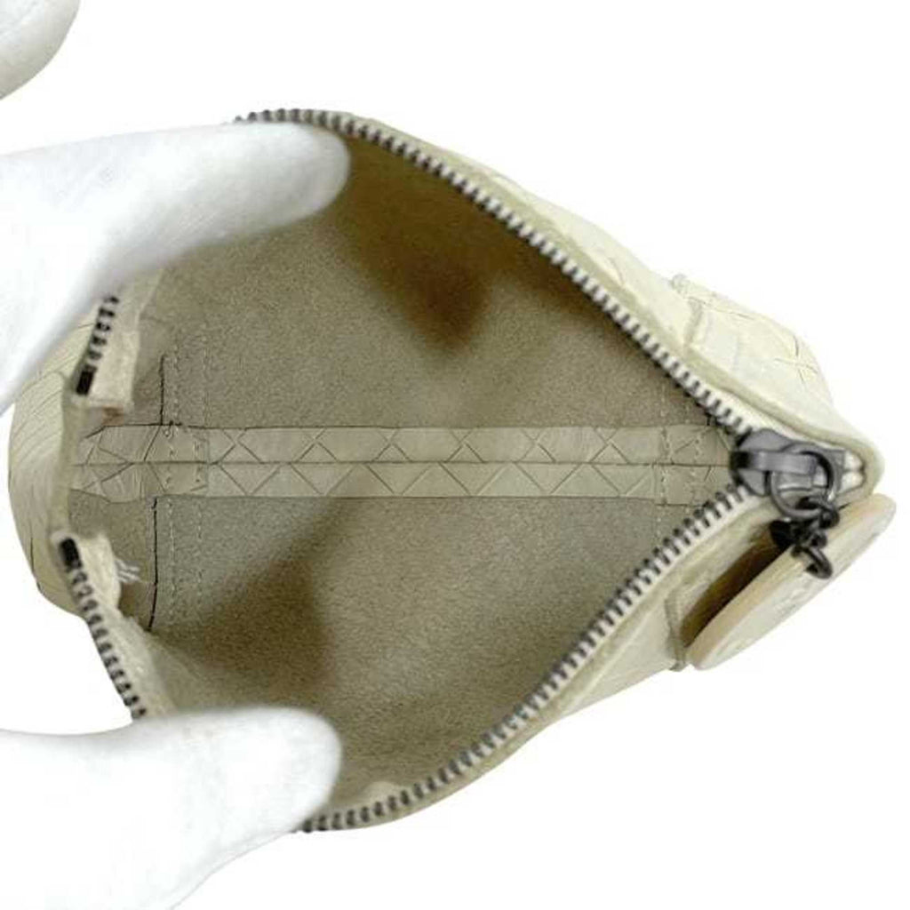Bottega Veneta White Leather Pouch