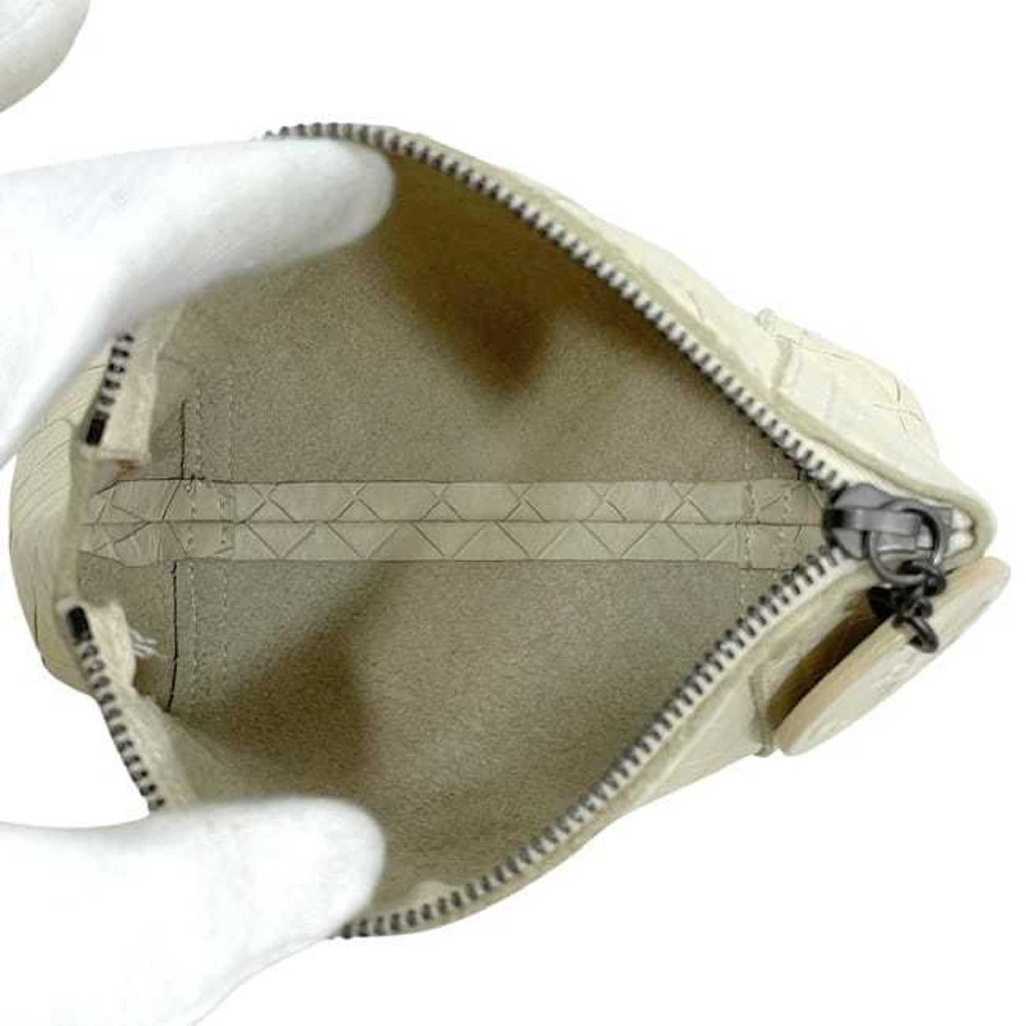 Bottega Veneta White Leather Pouch