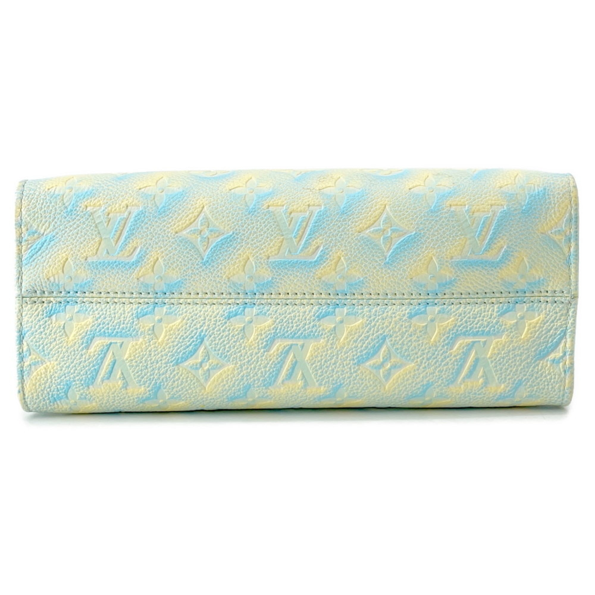 Louis Vuitton Blue Monogram Yellow Monogram Empreinte Handbag Shoulder Bag