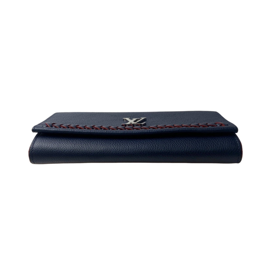 Louis Vuitton Navy Leather Long Wallet