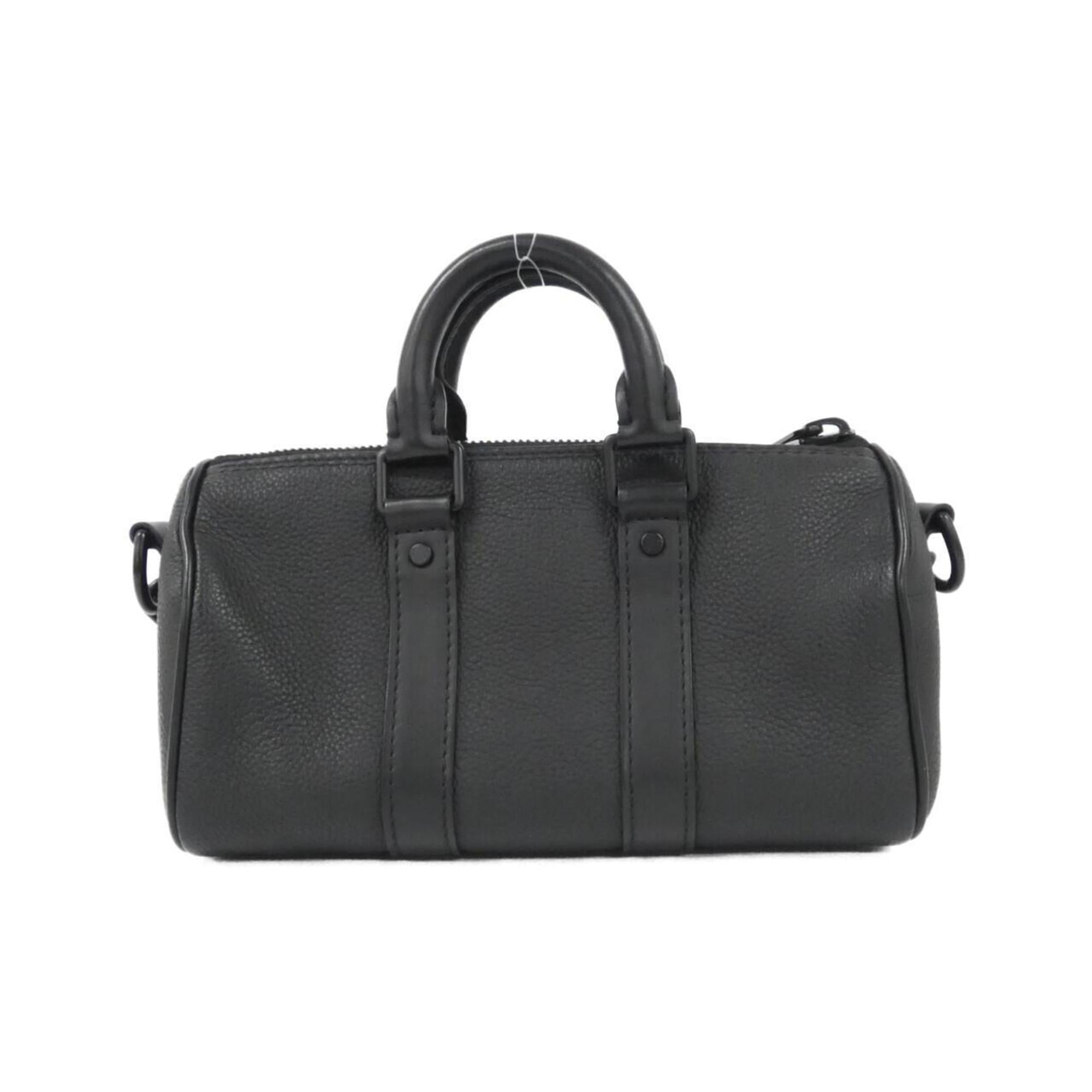Louis Vuitton Black Leather Boston Bag
