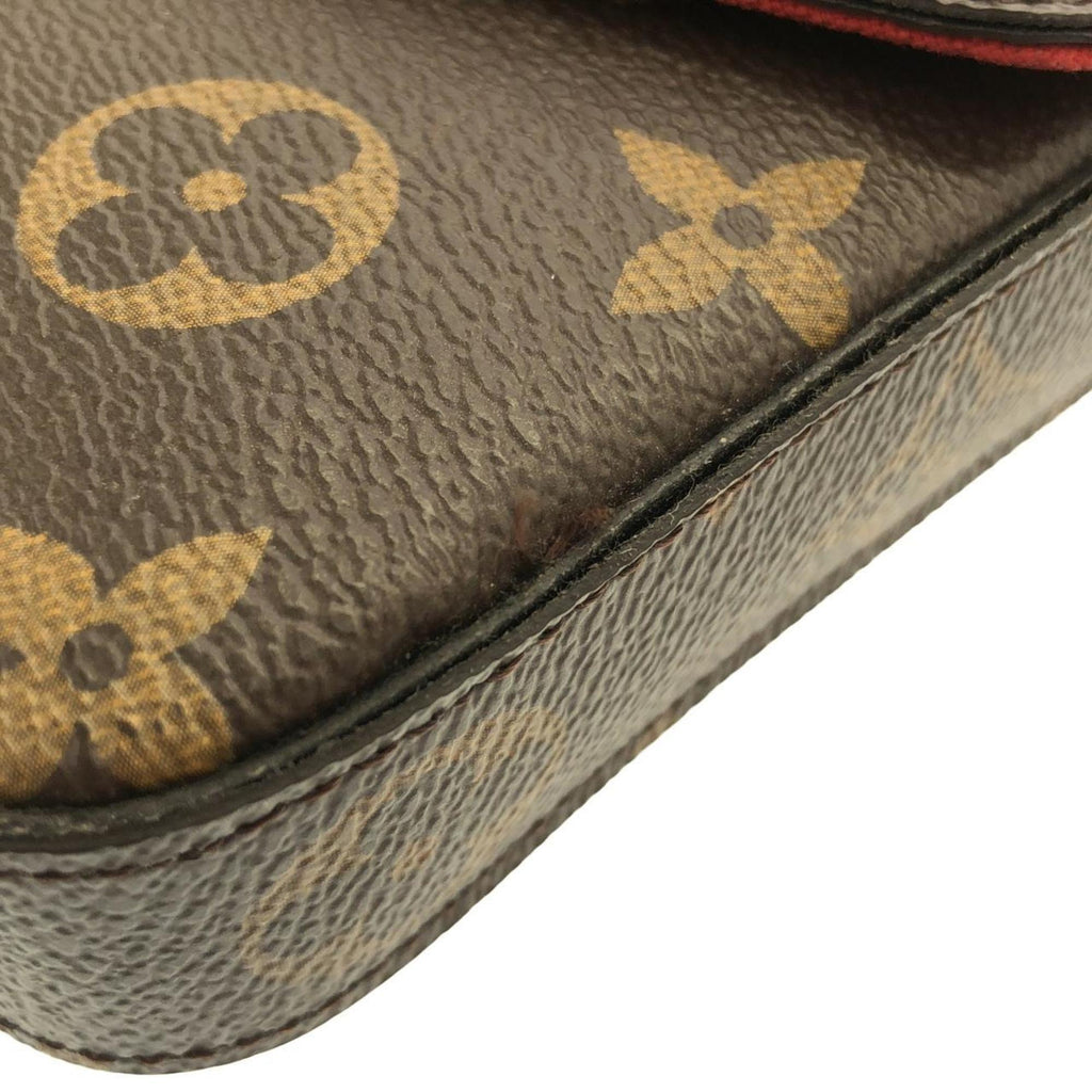 Louis Vuitton Brown Coated Canvas Pochette Shoulder Bag