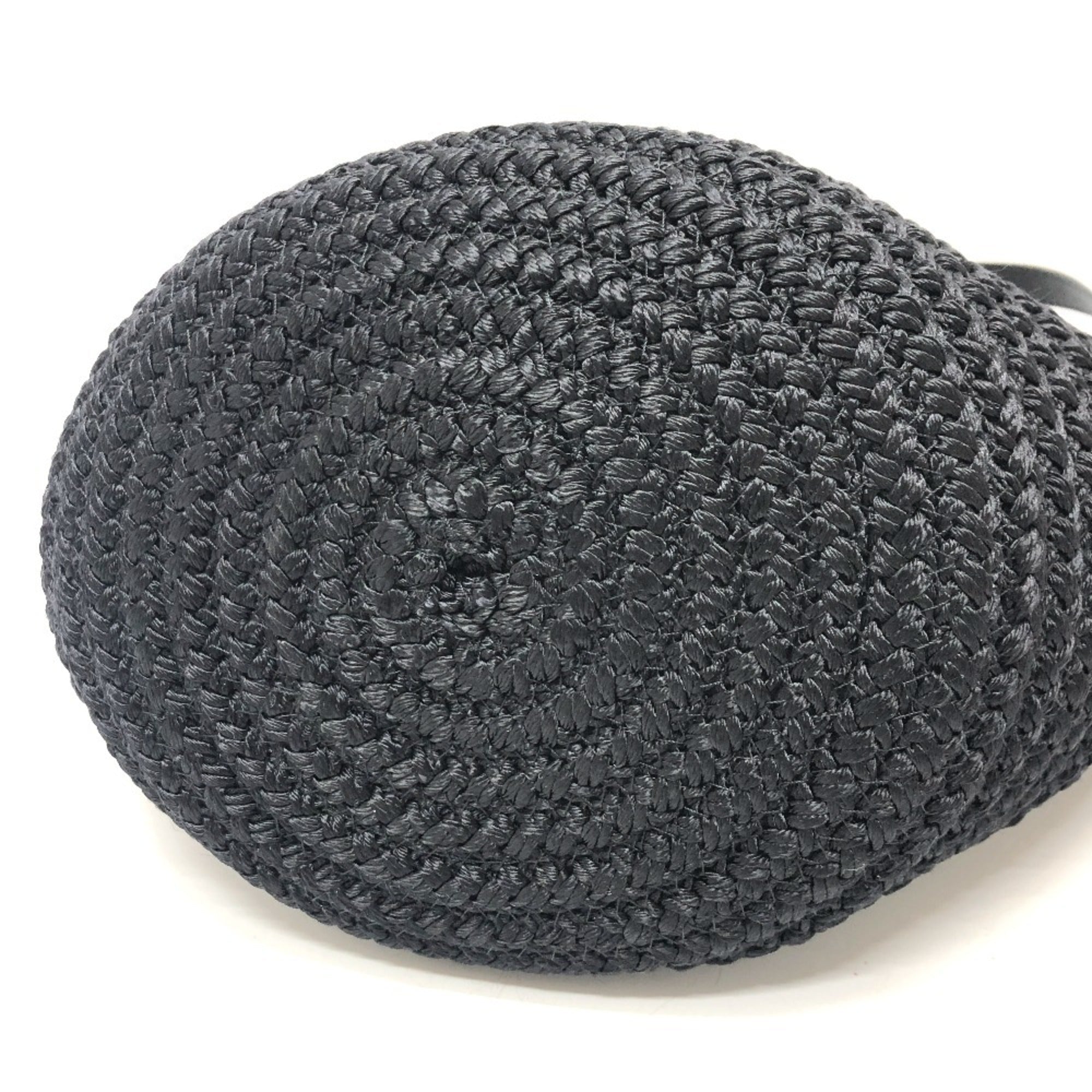 Balenciaga Black Nylon Leather Basket Shoulder