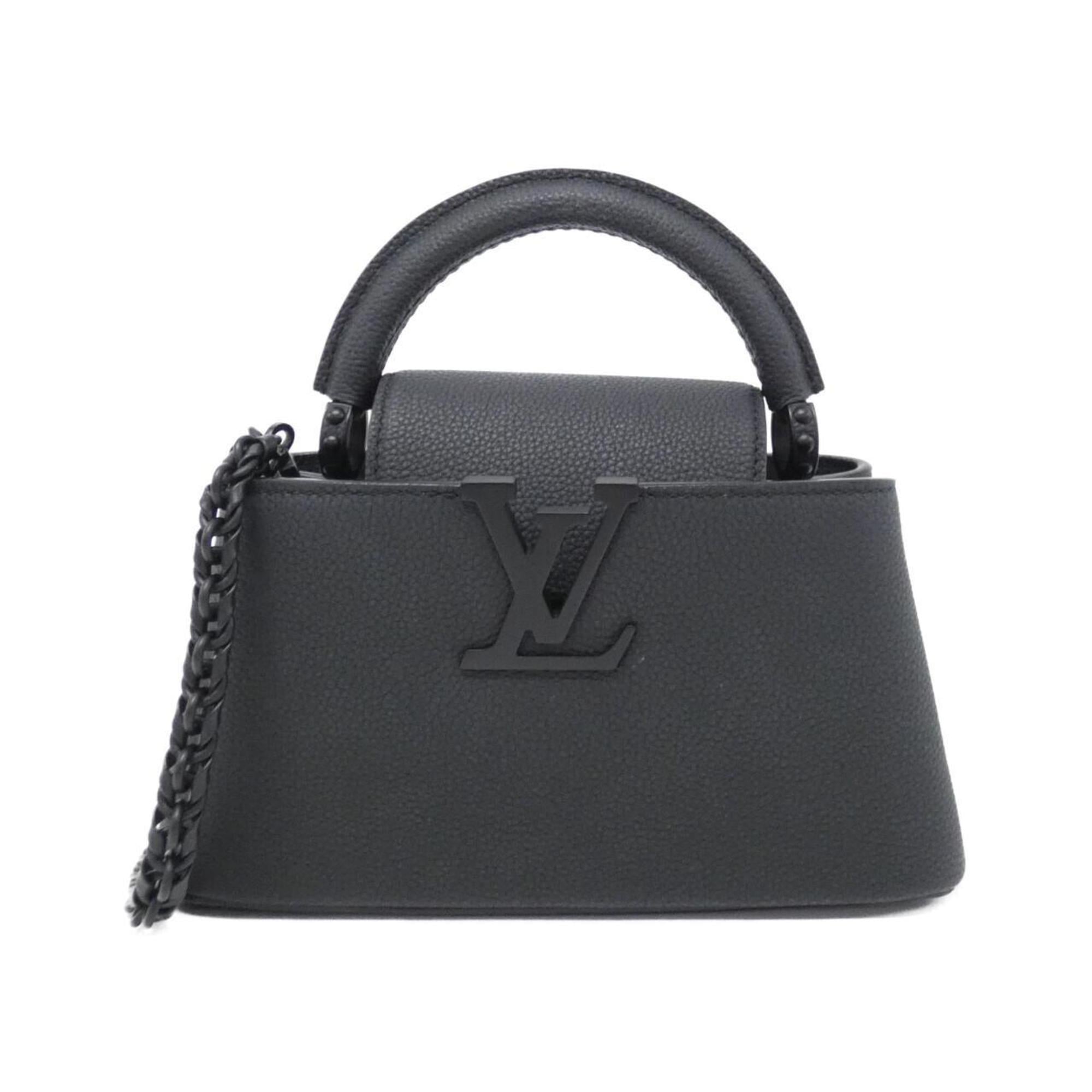 Louis Vuitton Black Leather Handbag