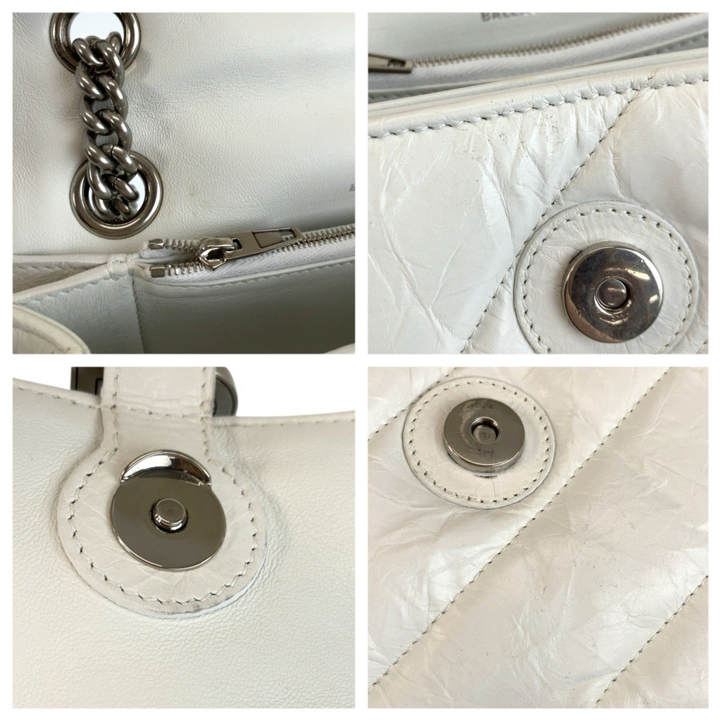 Balenciaga White Leather Shoulder