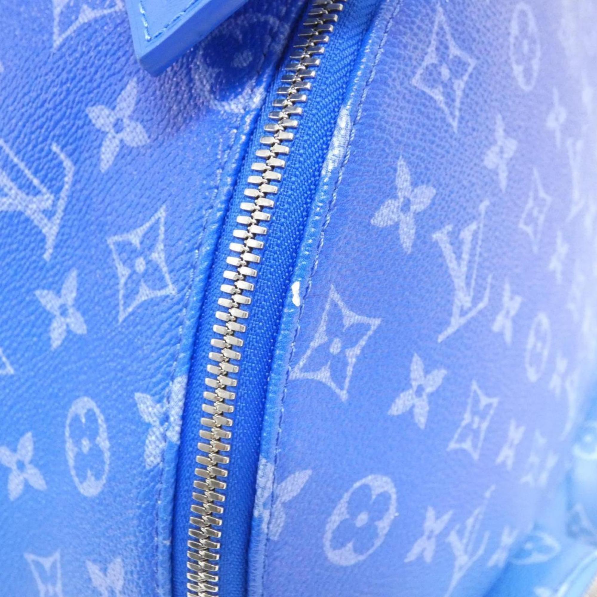 Louis Vuitton Blue Coated Canvas Backpack