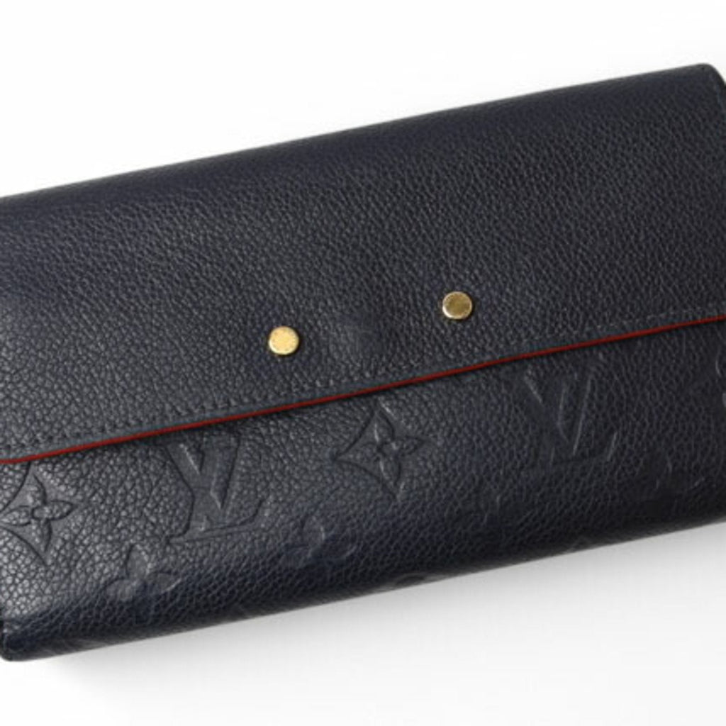 Louis Vuitton Marine Rouge Monogram Monogram Empreinte Long Wallet (Tri-Fold)