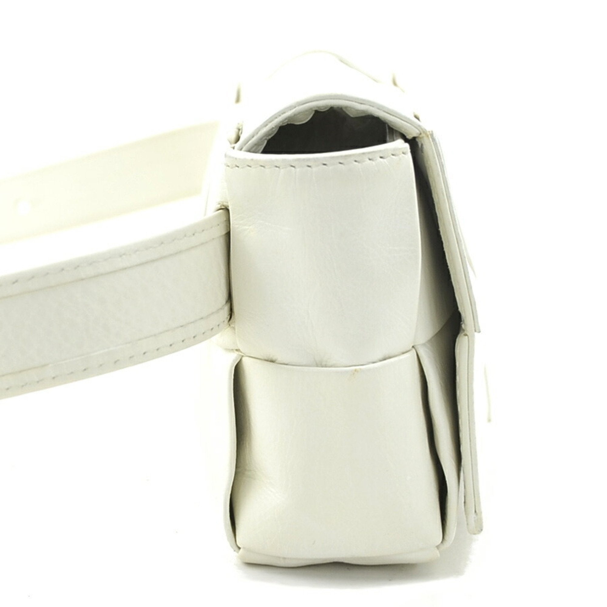 Bottega Veneta White Leather Fanny Pack