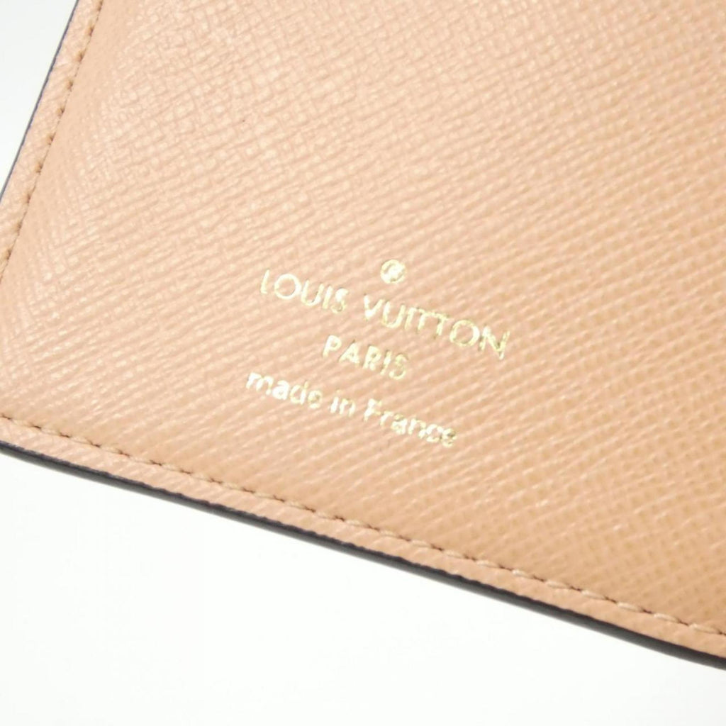 Louis Vuitton Brown Cream Coated Canvas Wallet