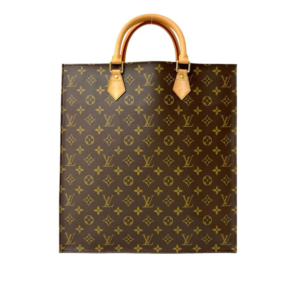 Louis Vuitton Brown Leather Pvc Handbag Tote Bag