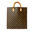 Louis Vuitton Brown Leather Pvc Handbag Tote Bag