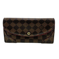 Louis Vuitton Brown Red Color Leather Coin Purse/Coin Case