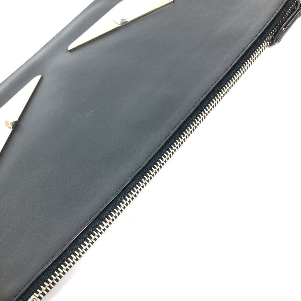 Fendi Black Leather Clutch Bag