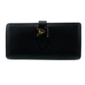 Louis Vuitton Black Leather Long Wallet