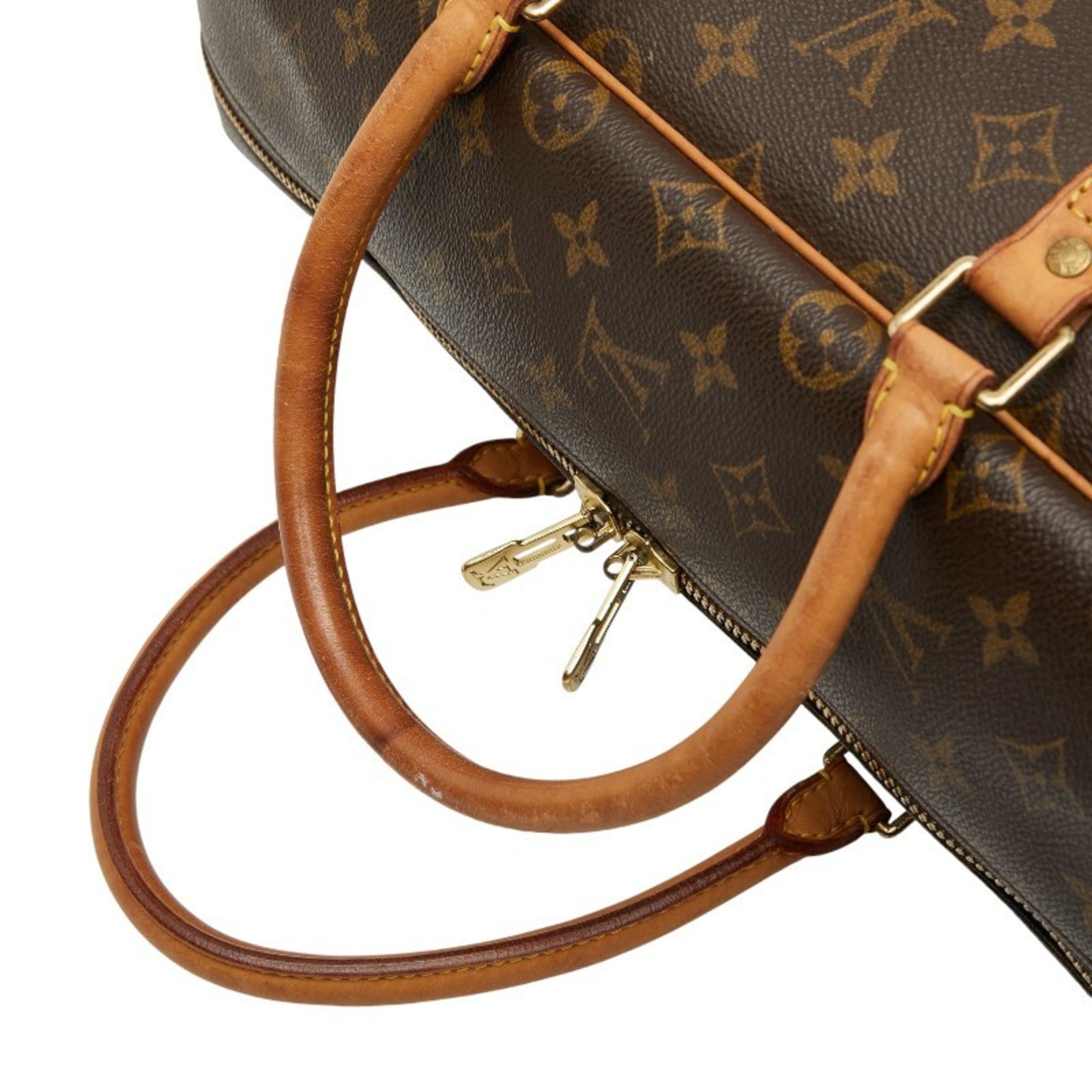Louis Vuitton Brown Pvc Leather Boston Bag Briefcase