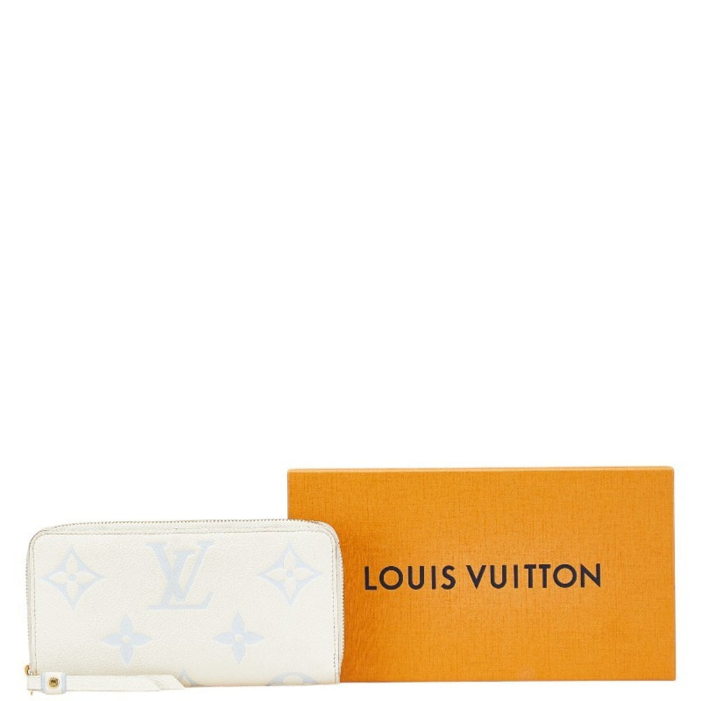 Louis Vuitton Blue White Leather Long Wallet