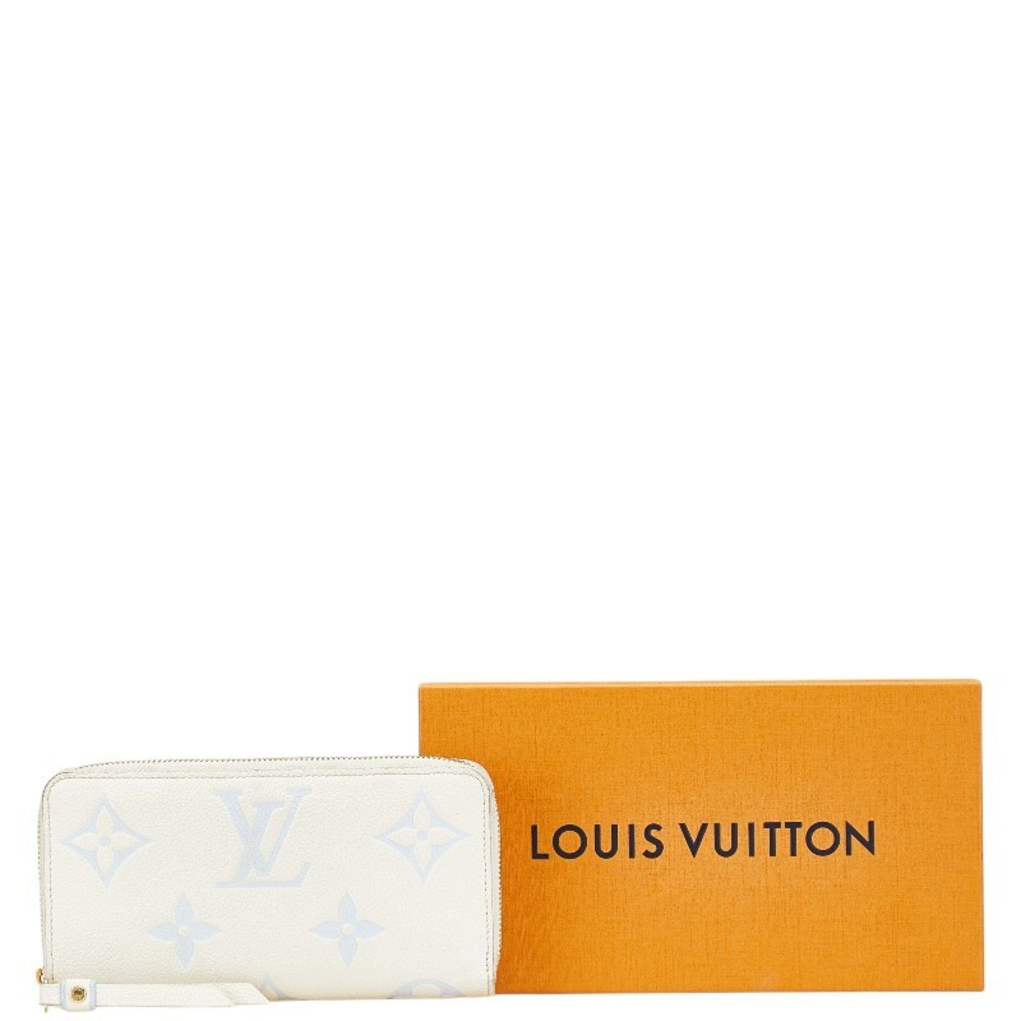 Louis Vuitton Blue White Leather Long Wallet