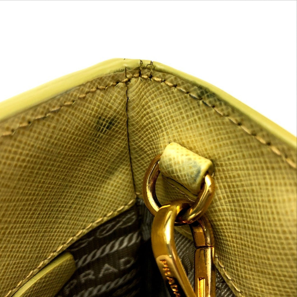 Prada Yellow Saffiano Handbag Shoulder Bag