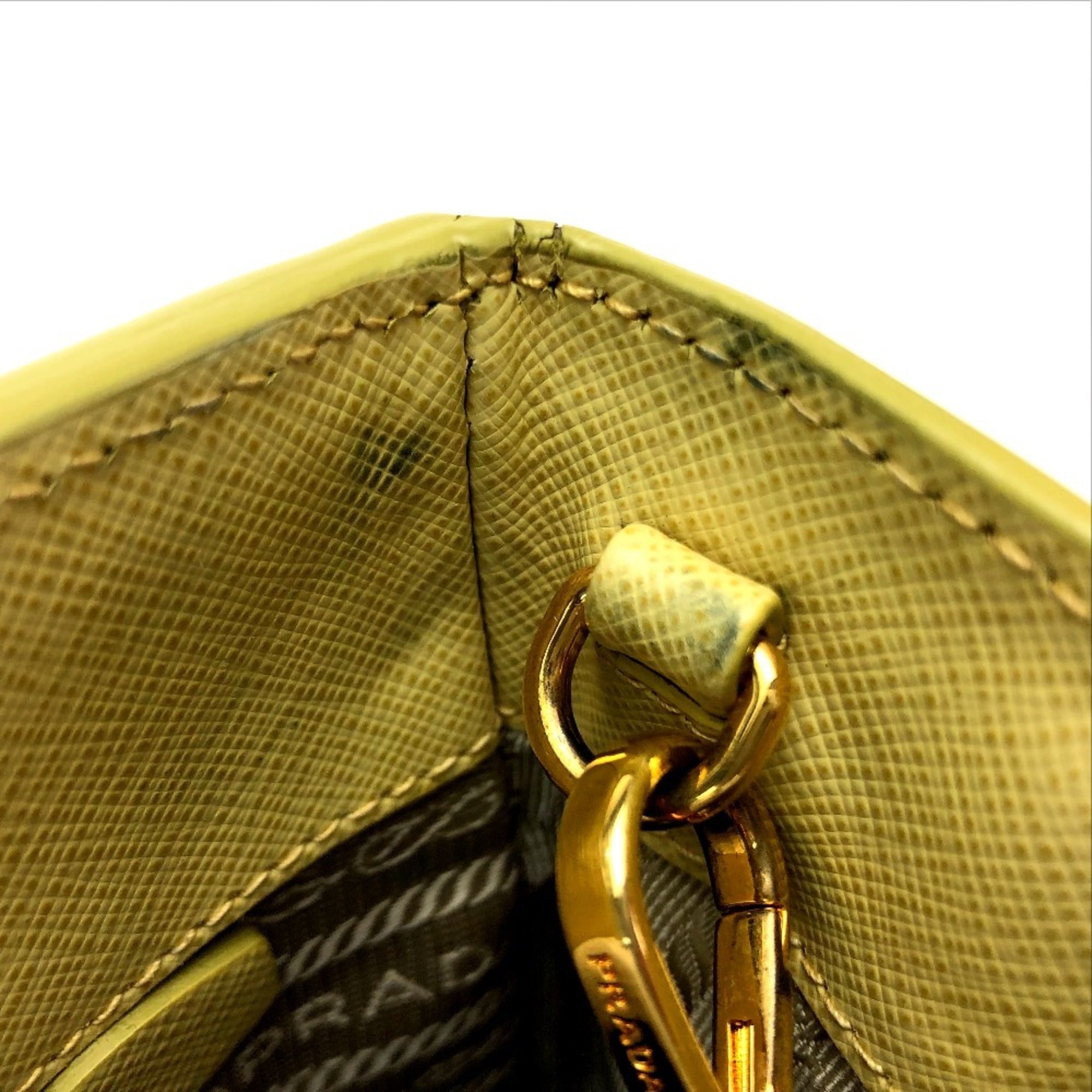 Prada Yellow Saffiano Handbag Shoulder Bag