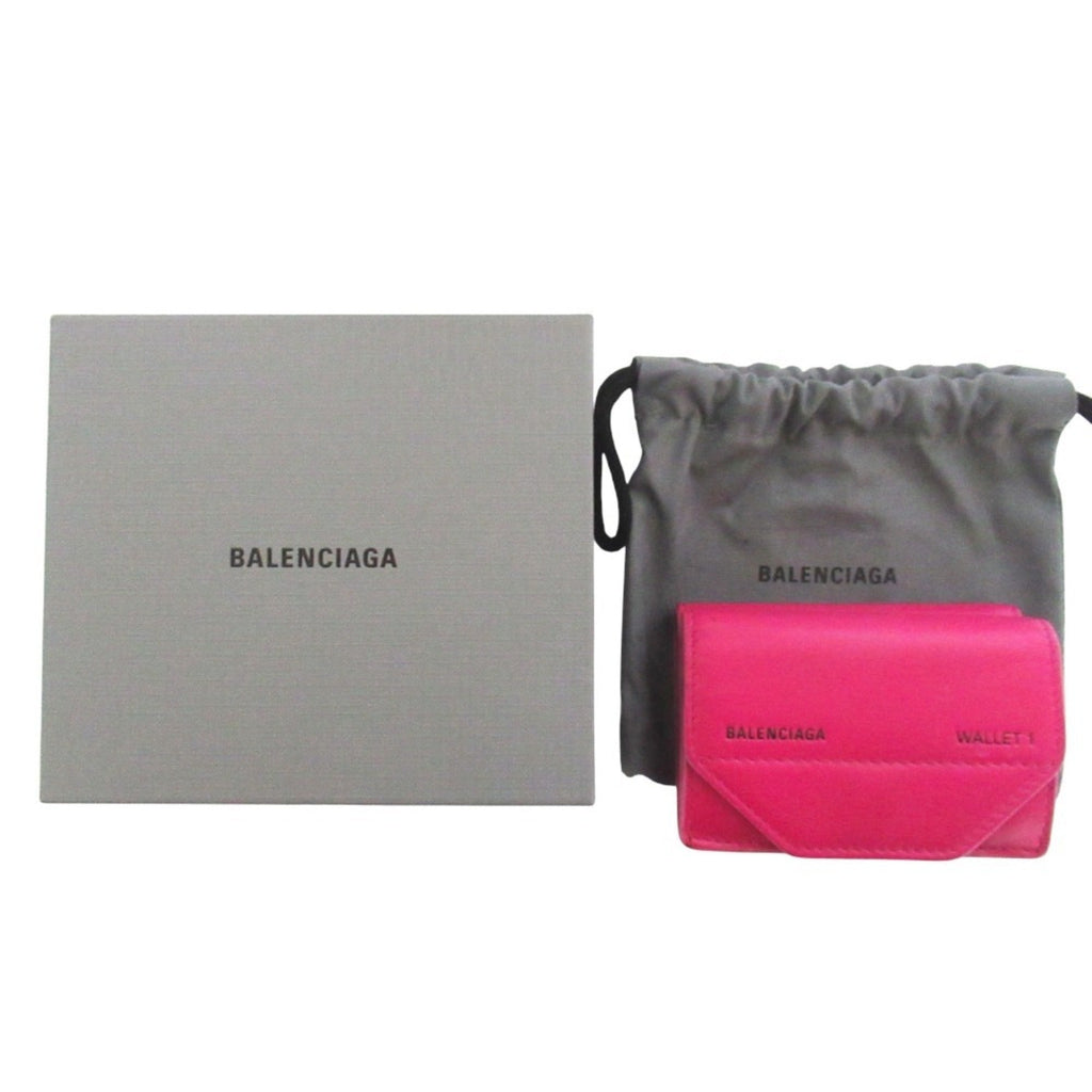 Balenciaga Pink Leather Wallet (Tri-Fold)