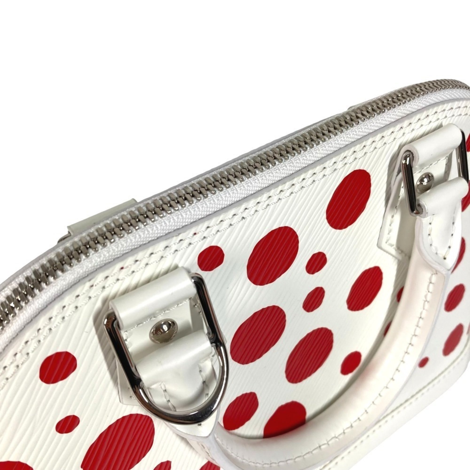 Louis Vuitton Yayoi Kusama Red Color White Epi Leather Handbag Shoulder Bag