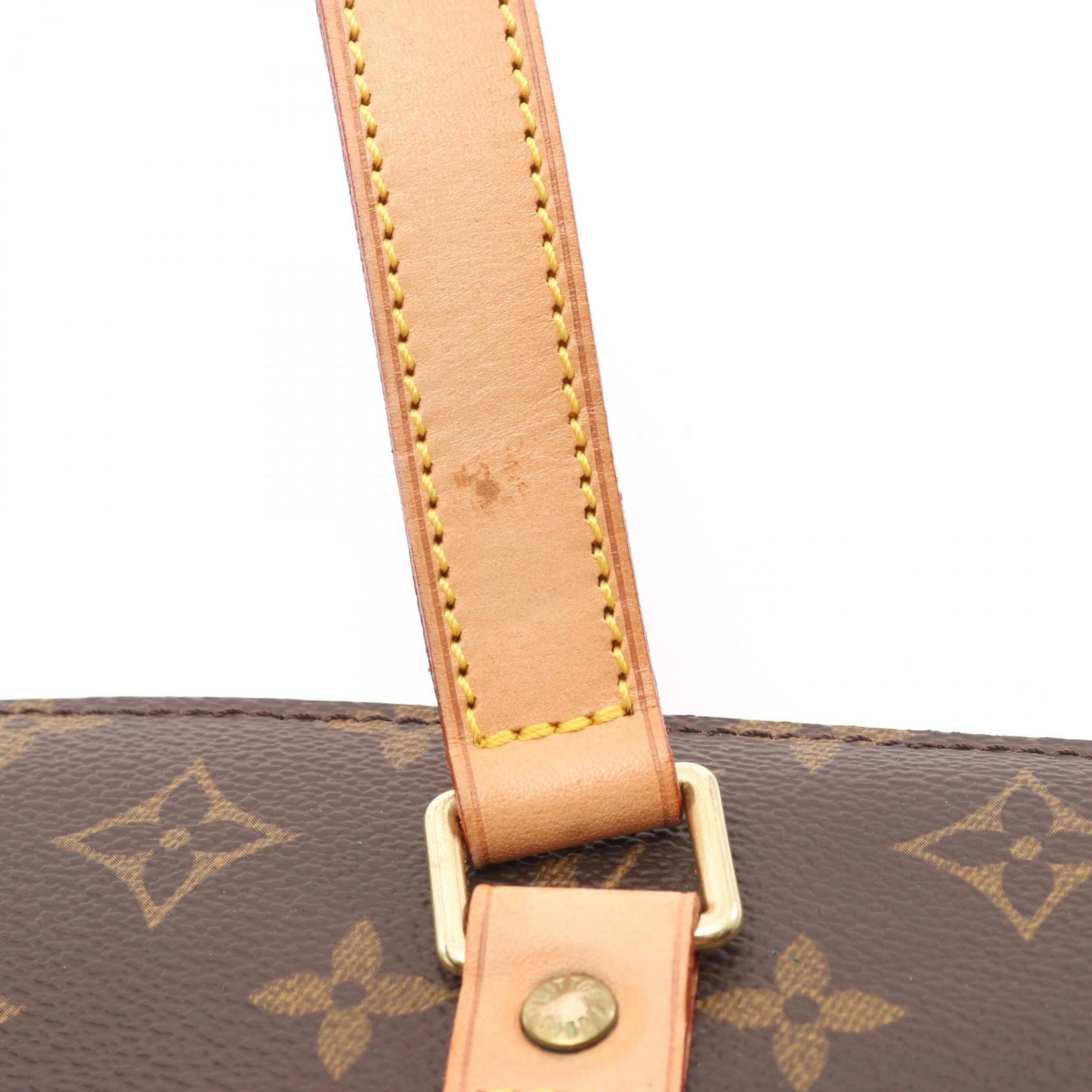 Louis Vuitton Brown Coated Canvas Leather Shoulder Bag