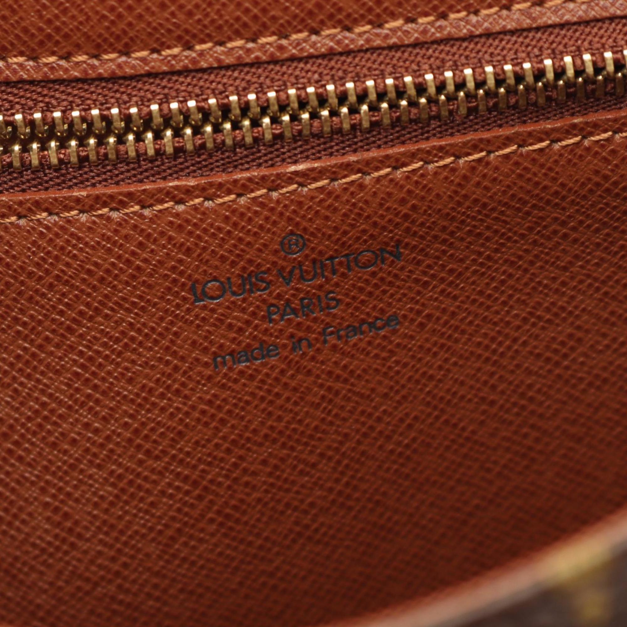 Louis Vuitton Brown Coated Canvas Leather Shoulder Bag