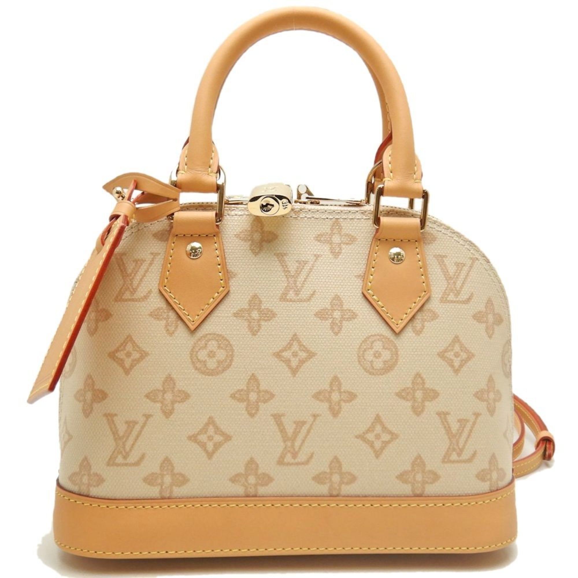 Louis Vuitton Gold Canvas Leather Handbag