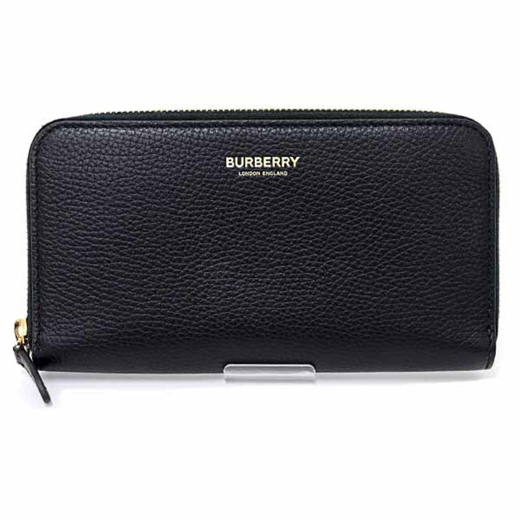 Burberry Black Leather Long Wallet (Bi-Fold)